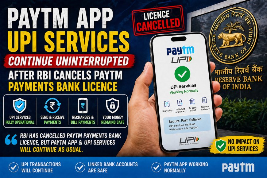 Paytm App, UPI & Services Continue Uninterrupted After RBI Cancels Paytm Payments Bank Licence