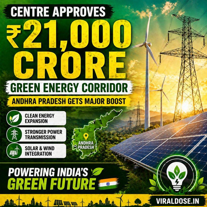 Centre Approves Green Energy Corridor Worth Rs 21,000 Cr in AP