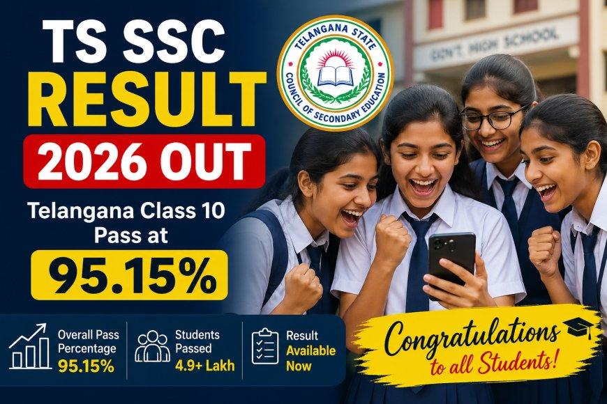 TS SSC Result 2026 Out: Telangana Class 10 Pass at 95.15%