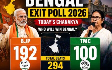 Bengal Exit Poll 2026: BJP 192, TMC 100 — Today's Chanakya